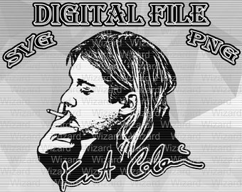 Kurt Cobain Svg File - Etsy
