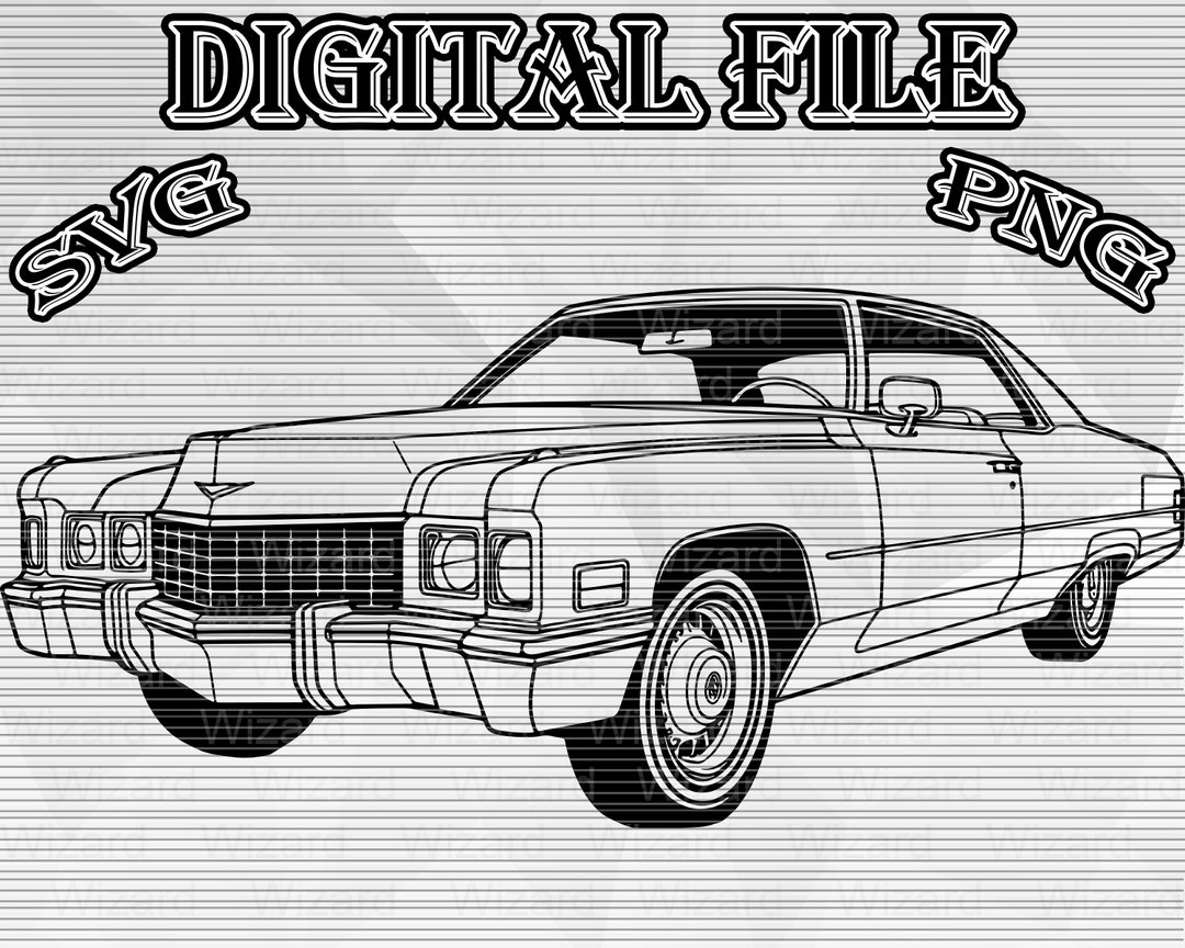 Cadillac Deville 1970 American Muscle SVG, Png,vector Art Illustration ...