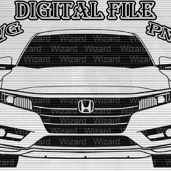 Honda Accord 2023 Front side JDM PNG SVG, cut file, drawing ,Illustration, Honda Accord 2023 Vector, Honda Accord 2023 svg, no background