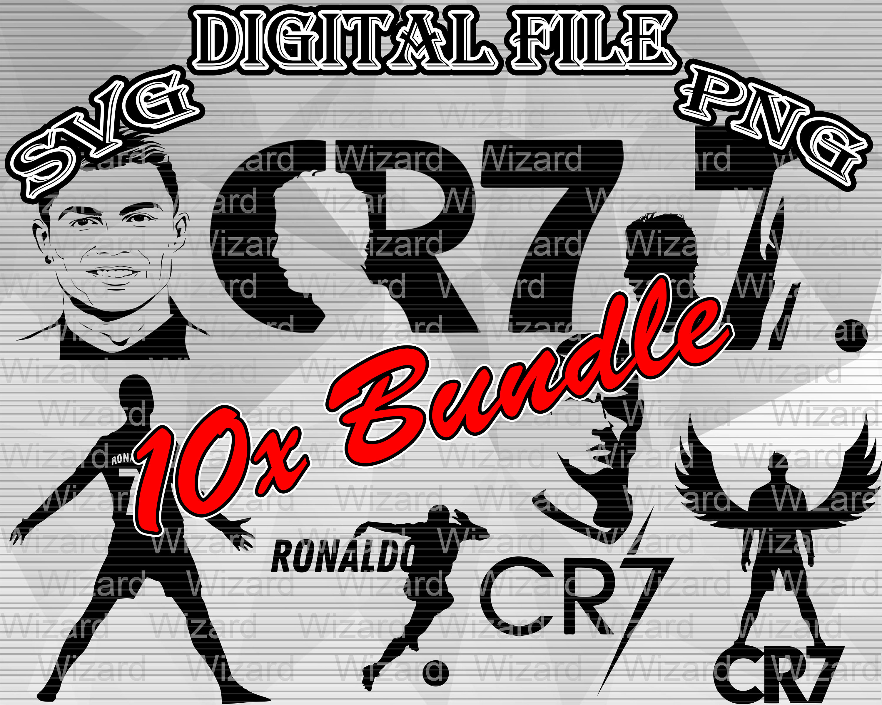 Real Madrid F.C.CR7 IS A LEGEND 5 Panel Canvas Wall Art Prints