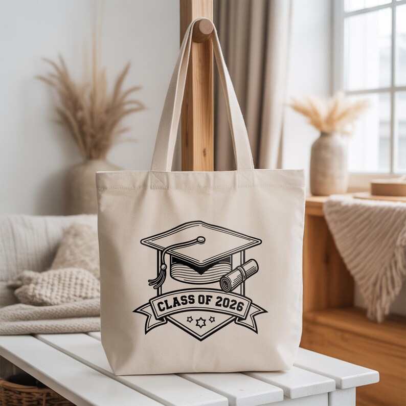 Class of 2026 SVG: Black Graduation Cap Diploma Design - Etsy
