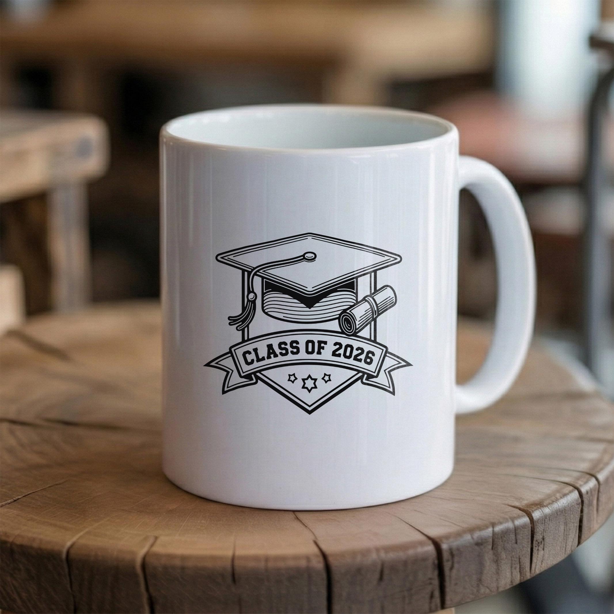 Class of 2026 SVG: Black Graduation Cap Diploma Design - Etsy
