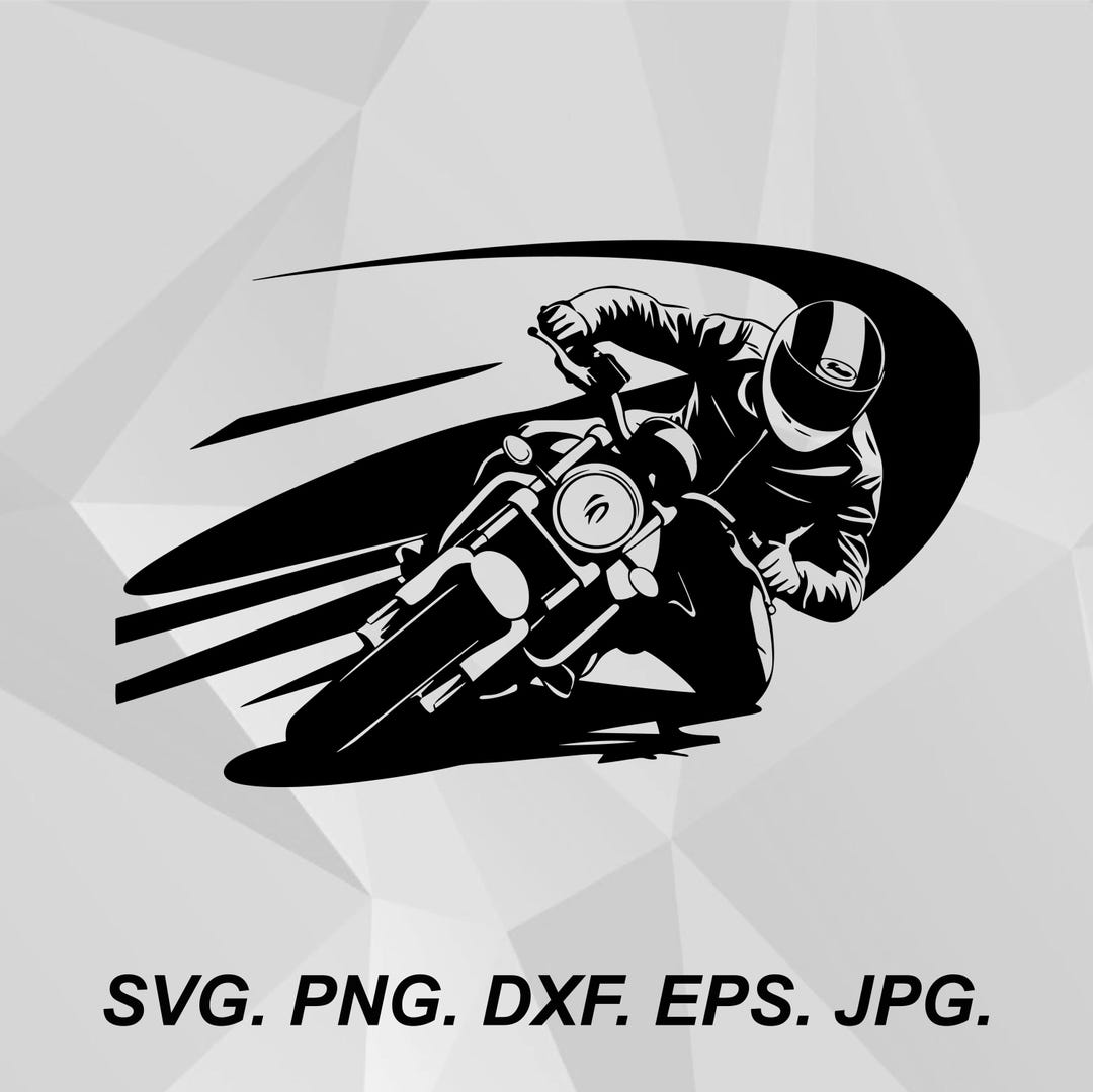 Grasstrack Rider Svg Motorcycle Rider SVG: Black Sport Bike Racing Illustration - Etsy