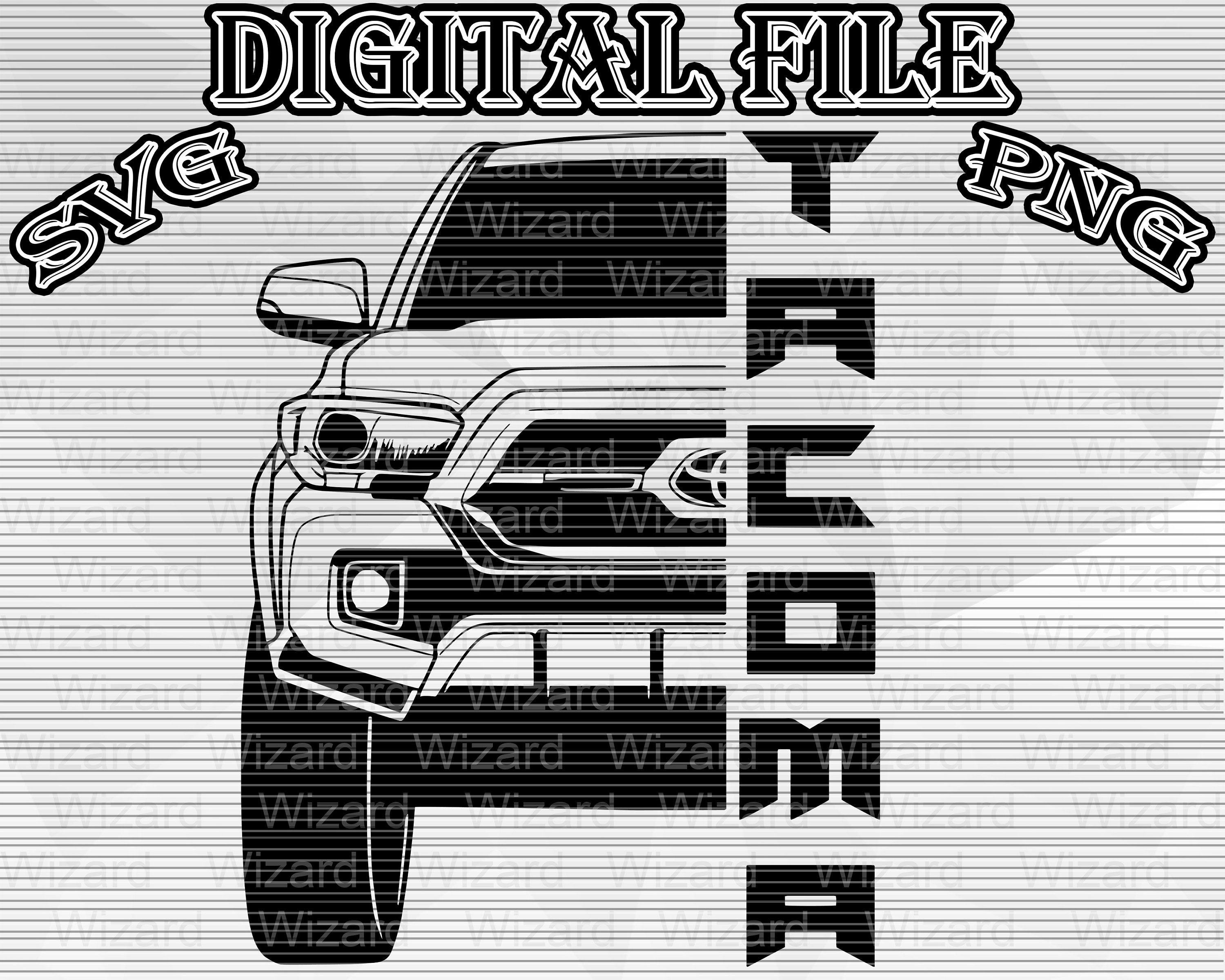 Toyota Taco 2023 SVG Pick up Truck PNG SVG Cut File Drawing - Etsy