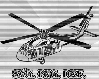 Detailed BlackHawk Helicopter SVG, Sikorsky UH-60 BlackHawk, BlackHawk Vector, Black Hawk Illustration, Black Hawk Drawing, Blackhawk cricut