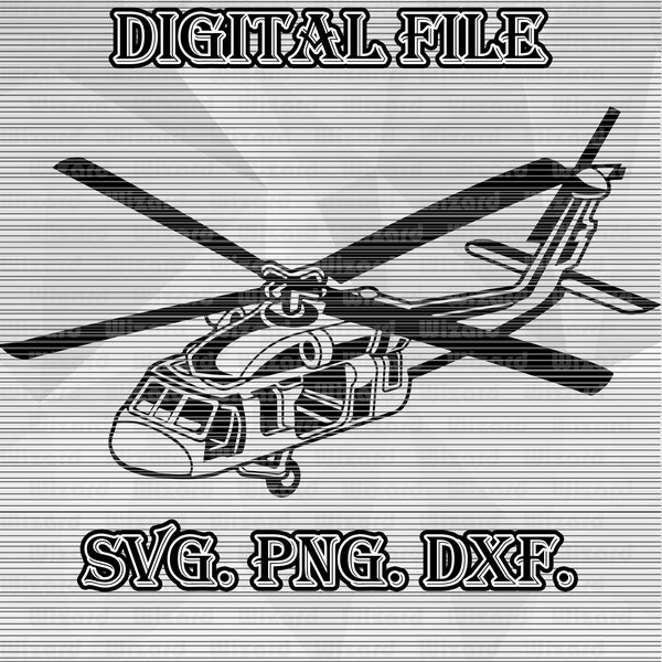 Detailed BlackHawk Helicopter SVG, Sikorsky UH-60 BlackHawk, BlackHawk Vector, Black Hawk Illustration, Black Hawk Drawing, Blackhawk cricut