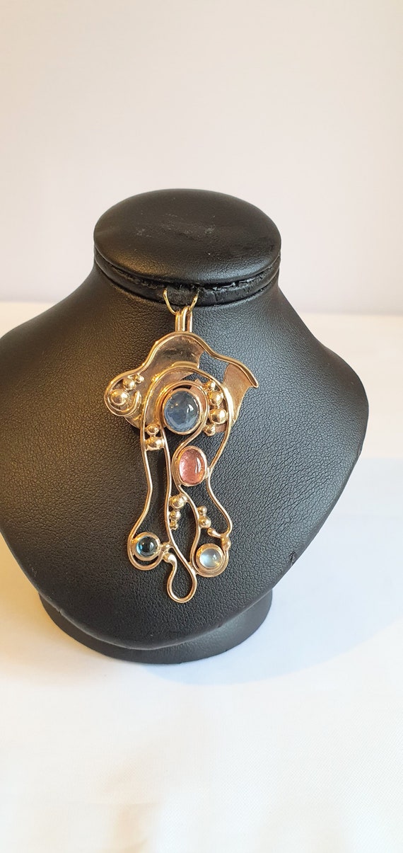 9ct rose gold Art Nouveau Pendant