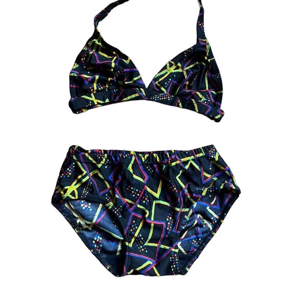 Vintage dead stock 80s geometric bikini from Spain - image 1