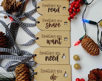 Gift Tags, Wooden Gift Tags, Christmas Gift Tags, Holiday Gift Tags, Reusable Tags