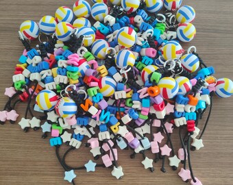 Bulk Volleyball Bag Charms, Personalized Team Keychains, Volleyball Gifts for Players,Custom Volleyball Party Favors,Team Spirit Accessories