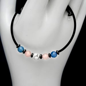 Transgender Bracelet,Trans Pride Bracelet,Transgender Gemstone Bracelet,Trans Bracelet,Bracelet,Pride Gift for Her,Pride Gift for Him,USA