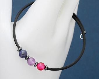 Bisexual Bracelet,Bisexual Pride Bracelet,Bisexual Gemstone Bracelet,Bi Bracelet,Bi Pride Bracelet,Pride Gift for Her,Pride Gift for Him,USA
