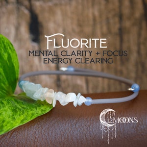 Green Fluorite Bracelet,Fluorite Gemstone Bracelet,Clarity and Focus Bracelet,Cuff Bracelet,Stackable Bounce Back Bracelet,Gift Women or Men