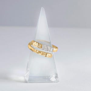 Gold and Silver Ring,Thumb Ring, Coil Ring,Adjustable Wraparound Ring,Bypass Ring,Gift For Her,Dainty Ring,Finger Ring,Edgy Ring,Gold Ring