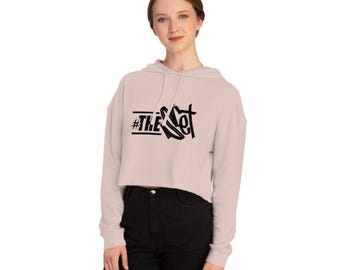 Sudadera corta con capucha #TheSet para mujer