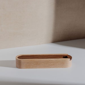 Oak Pencil Box | Handmade Solid Maple Pencil Box