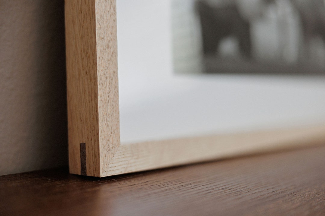 Handmade Solid Oak Wood Picture Frame | Gallery Style, Spline ...