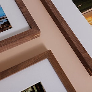 Walnut Wood Picture Frame | Walnut Gallery Picture Frames with Spline reinforce