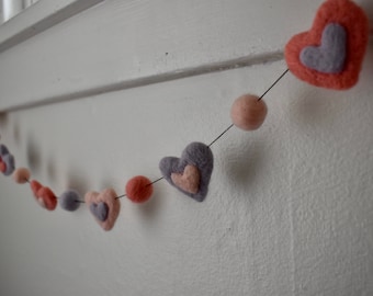 Felted Sweetheart Garland