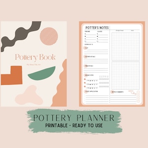 Pottery Planner/Journal - Print At Home - Full Page & Half Page - Digital Product