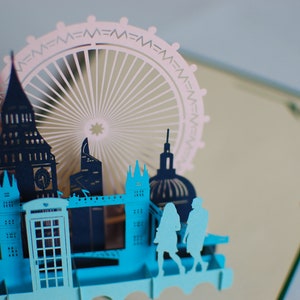 London Skylines, 3D Folding Card, Pop up Map