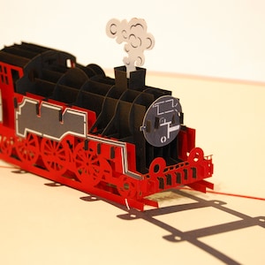 Locomotora de vapor 2, tarjeta plegable / tarjeta 3D / pop-up