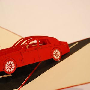 Rolls Royce, tarjeta plegable / tarjeta 3D / pop-up