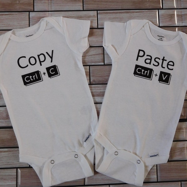 Copy and Paste Twin onsies® funny onsies® custom onsies® Unique baby gifts onsies®