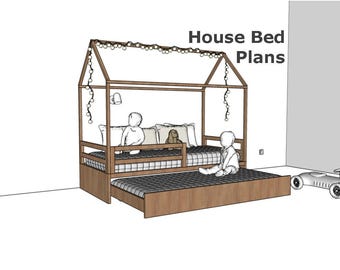 Montessori House Bed Plans with Drawer (PDF)
