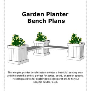 DIY Planter Bench Plans – Beginner-Friendly Woodworking Project | PDF Instant Download