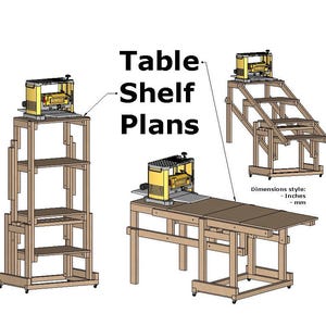 Convertible Table Shelf Plans: DIY Garage Workbench (PDF)
