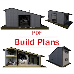 House Plans and Documentation, DIY 2 Bedroom Tiny Home Architectural floor plans.