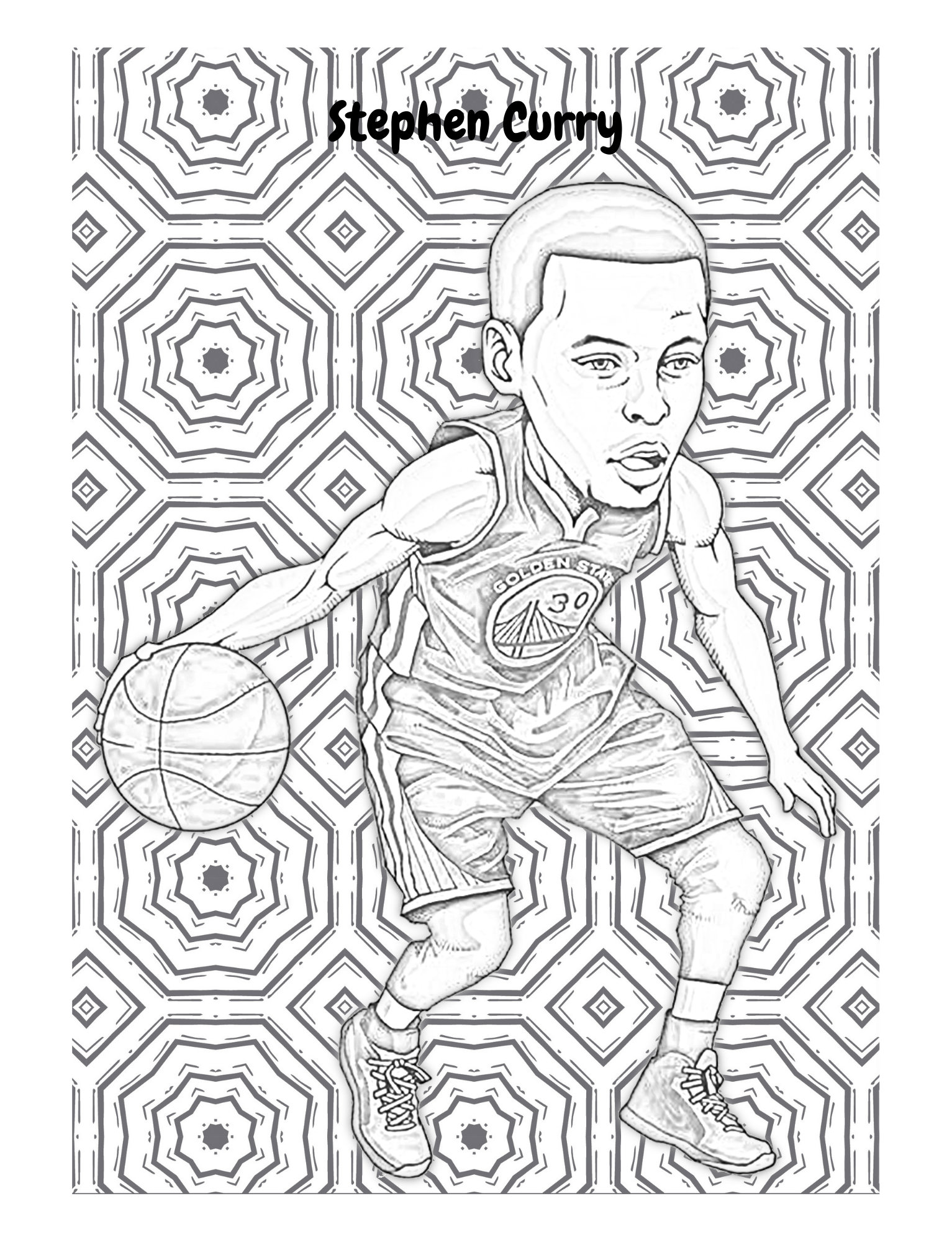 30 NBA & Basketball Coloring Pages (Free PDF Printables)