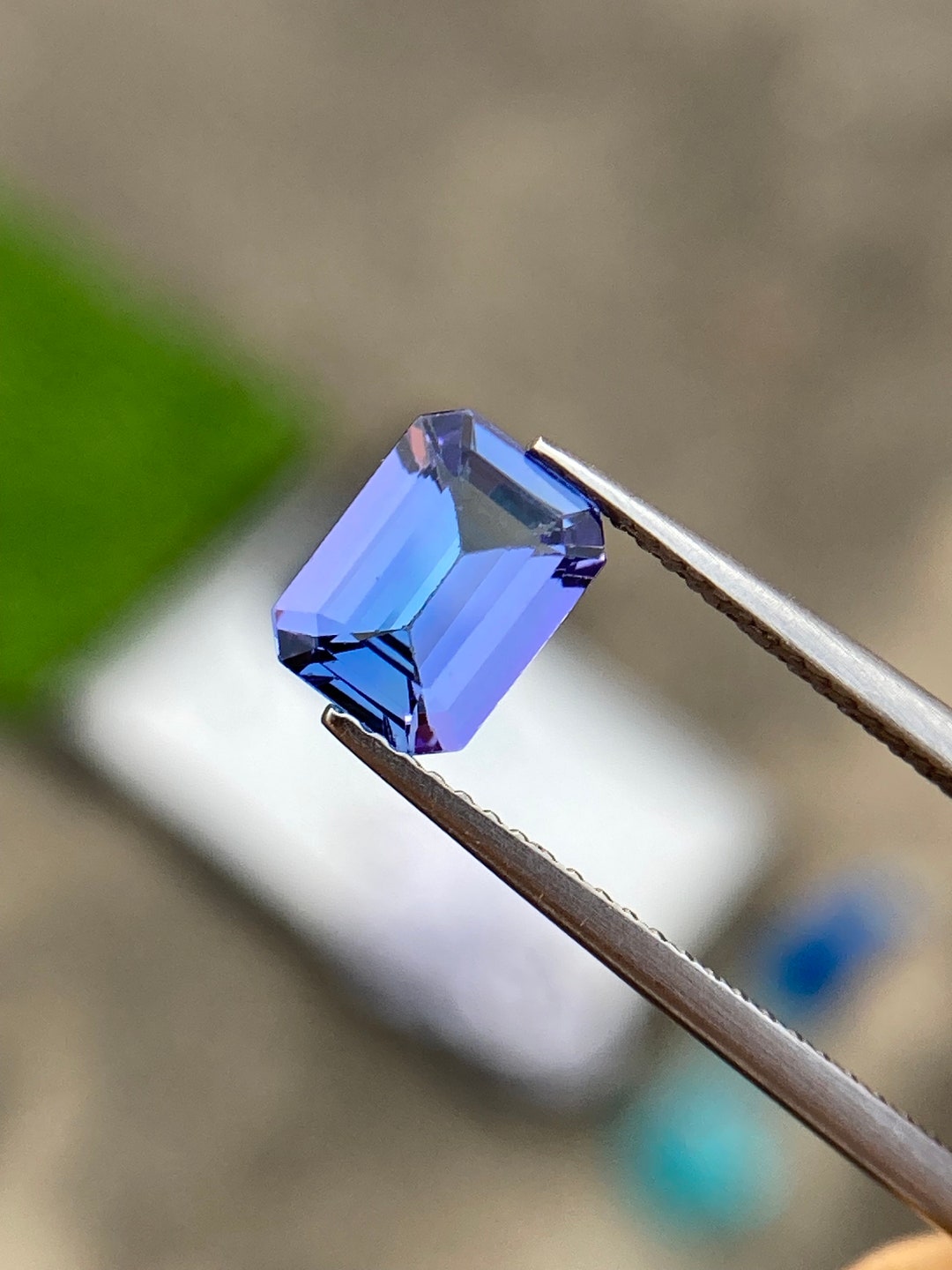 Natural Tanzanite Beautiful Mermaid Color Octagon Weight1.61 Etsy