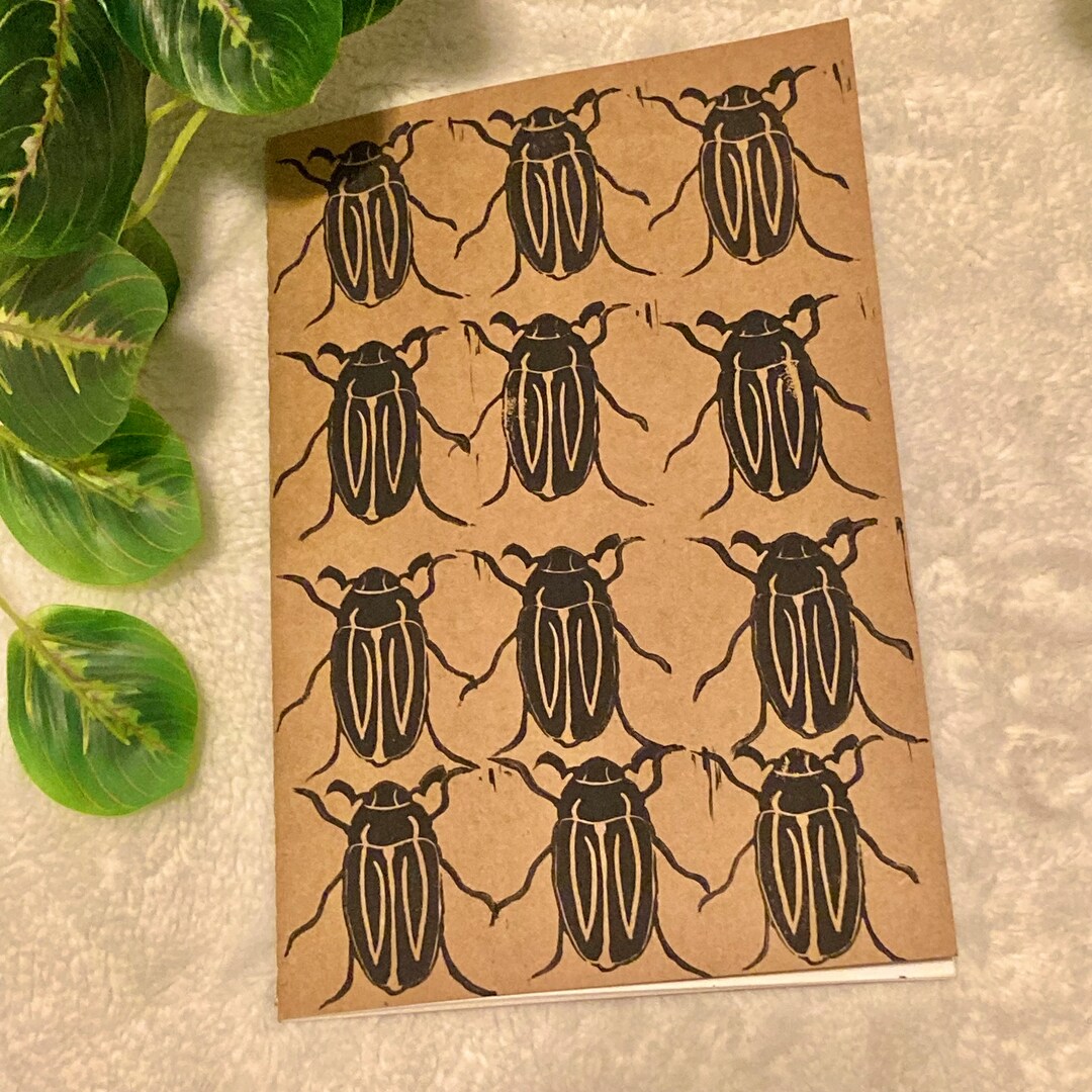 Bug Notebooks | Block Print Journal Sketchbook for Notes Drawing School ...