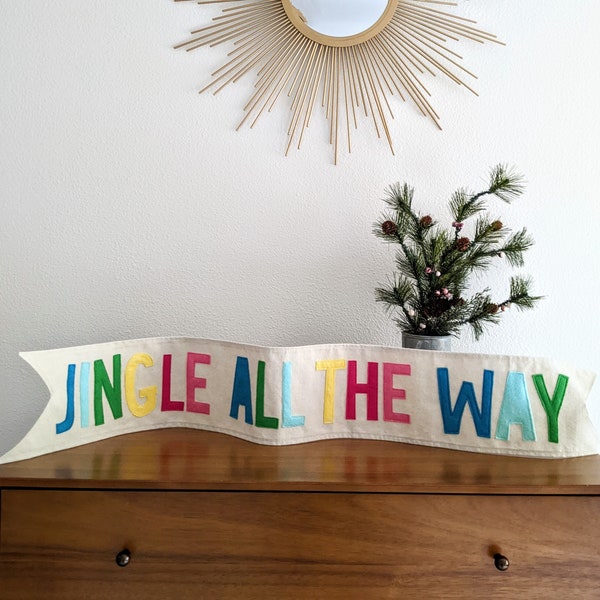 Christmas Banner | Jingle All The Way | Multi-color