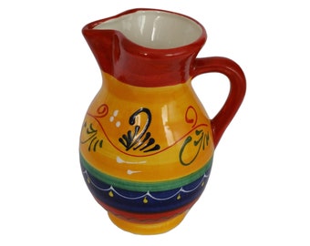 Spanish Wine Jug 1.25 litre 20 cm x 14 cm Traditional Spanish Handmade Ceramic Pottery