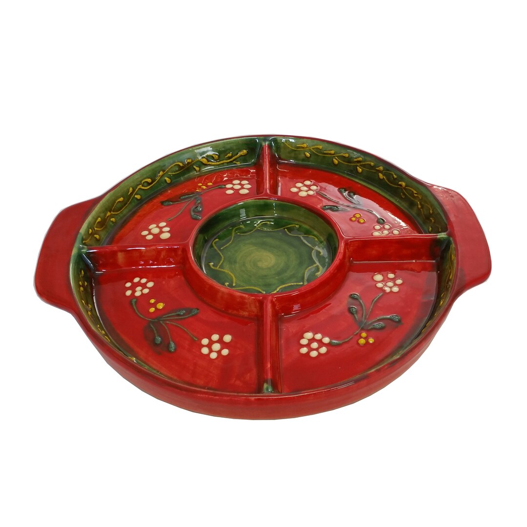 Five Compartments Tapas Serving Dish 21 Cm New Traditional Spanish ...