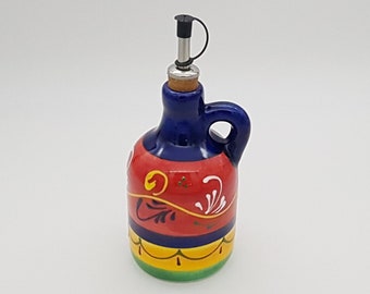 Spanish Oil Pourer with pouring spout 15 cm x 8 cm  New Spanish Handmade Traditional Ceramic Pottery