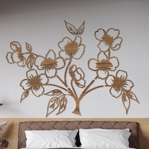 Großes Holz Blumen Wand dekor, Holz Frühling Wandkunst, Blumen Holz Schild, Geschenk für Mutter / Mama