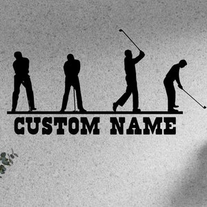Personalized Golf Wood Wall Sign, Custom Golf Gifts for Golf Lover, Father&#39;s Day Gift for Stepdad, Best Man Gift Golf