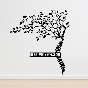 Personalized Chiropractic Sign, Medical Wall Art, Custom Chriropractor Decor, Chiropractor Grad Gift Idea