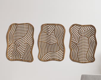 Geometric Wood Wall Decor, Minimal Wall Art, Large Above Bed Decor, Abstract Wall Hangings, Interior Decoration İdeas