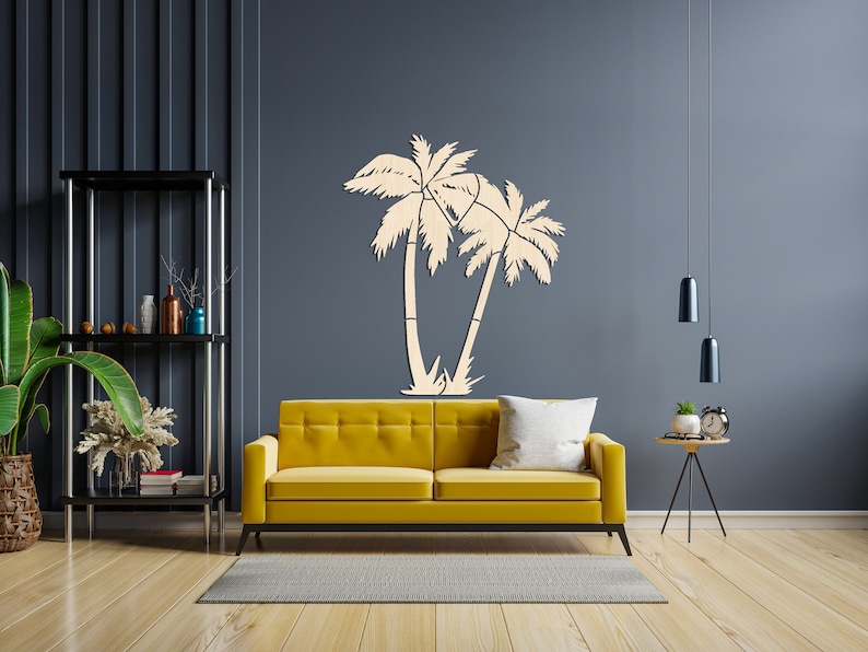 Large Palm Tree Wood Wall Decor Tropical Wall Art Beach Home Etsy