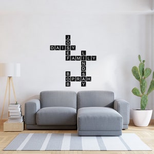 Scrabble Rug 4x4 Wooden Scrabble Tiles Wall Art, Family Wood Tiles, Crossword Puzzle ...
