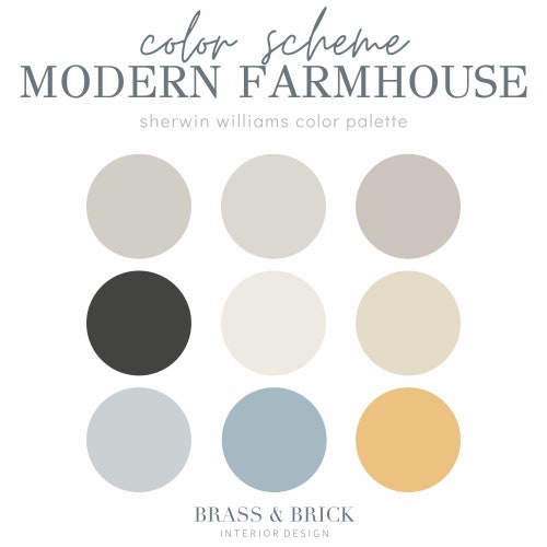 Farmhouse BENJAMIN MOORE Interior Paint Color Palette Etsy