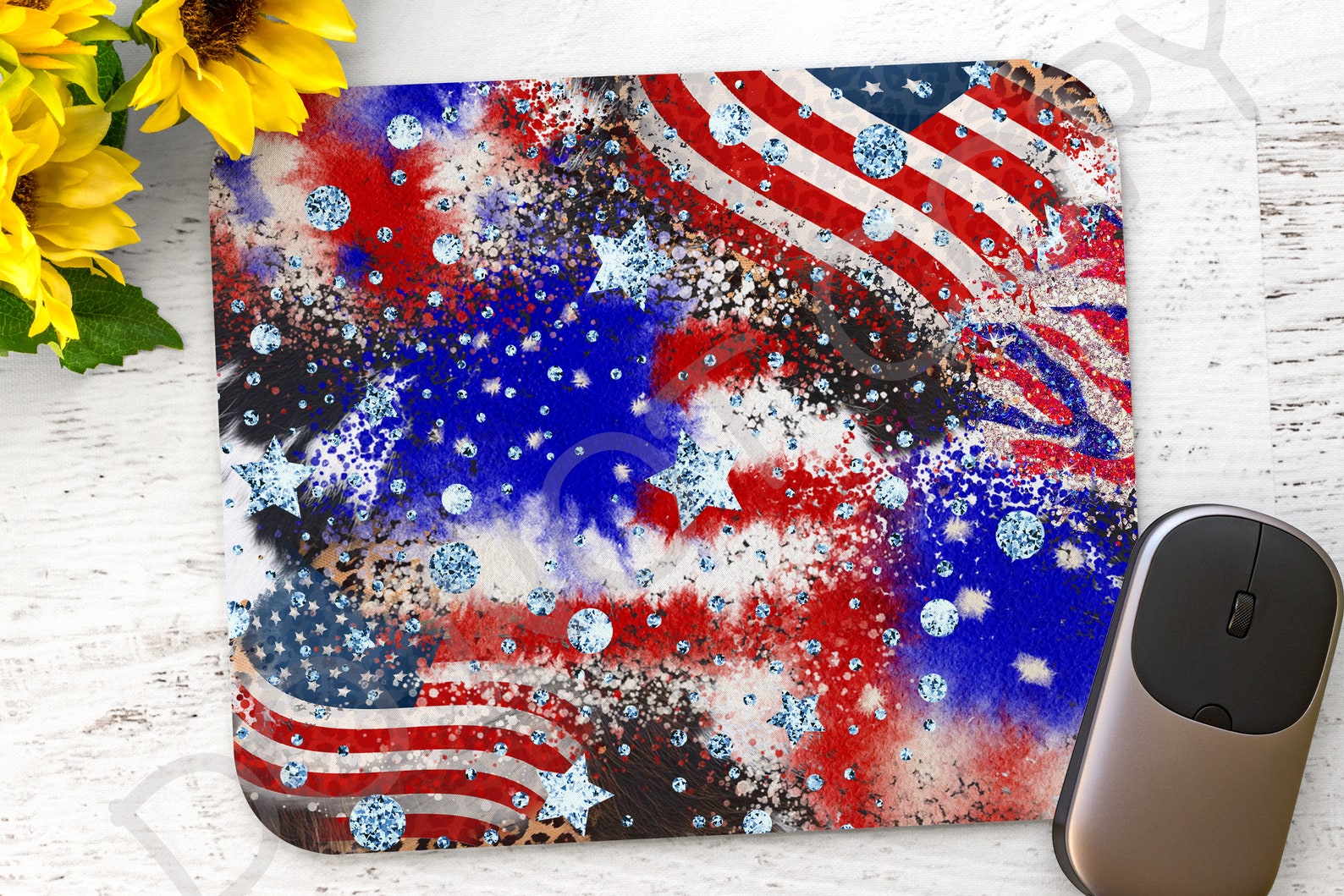 Patriotic Mouse Pad Sublimation Designs, Computer Personalised Mouse