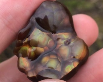 Deer Creek AZ - Hand carved Free Form FIRE AGATE Cabochon - Large 64ct  - Natural Stone Gemstone ~ Unique One of a kind