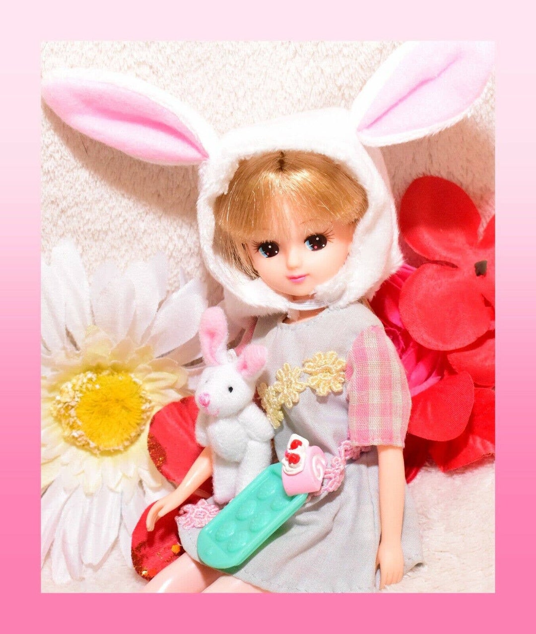 Takara Tomy Licca Chan Set Moda Capelli Lunghi - Bambola LD-12 Con Vestiti