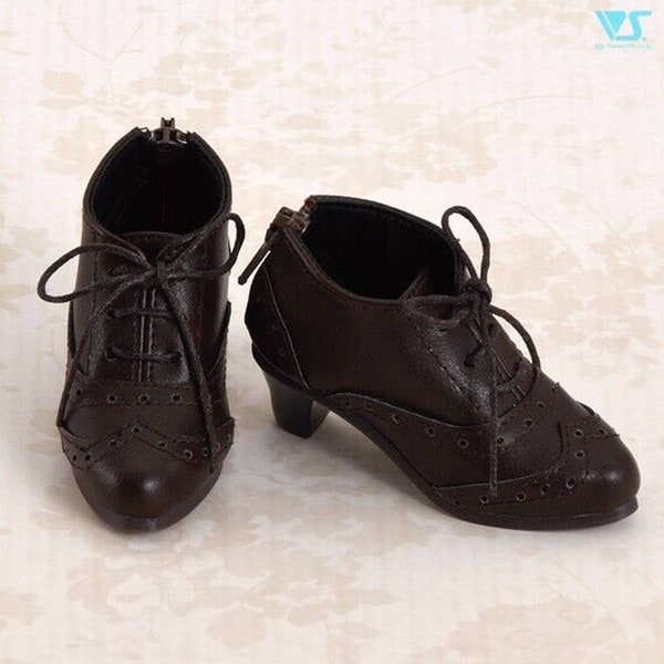 BJD Volks Shoes Boutique Super Dollfie Dream SD DD Brown Lace Oxford Heels